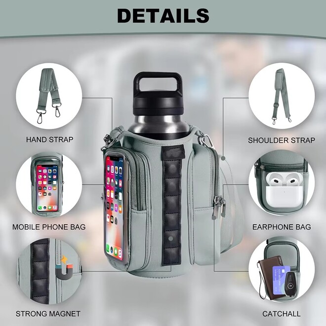 Sports Gym Bag with Gym Pouch Phone Pockets