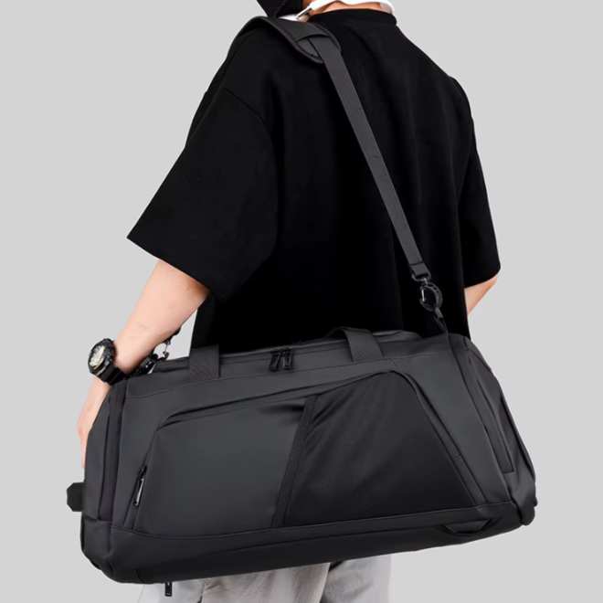 Large Capacity Sport Fitness Waterproof Duffle Bag With Shoe Storage Compartment