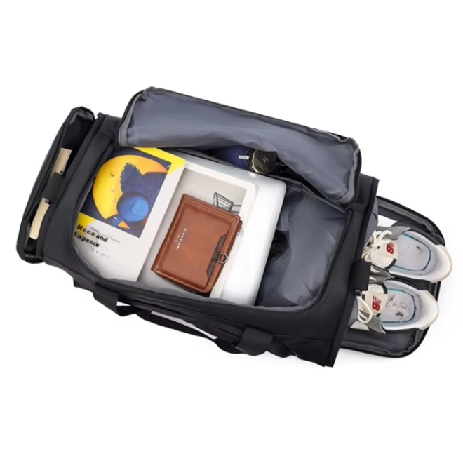 Large Capacity Sport Fitness Waterproof Duffle Bag With Shoe Storage Compartment