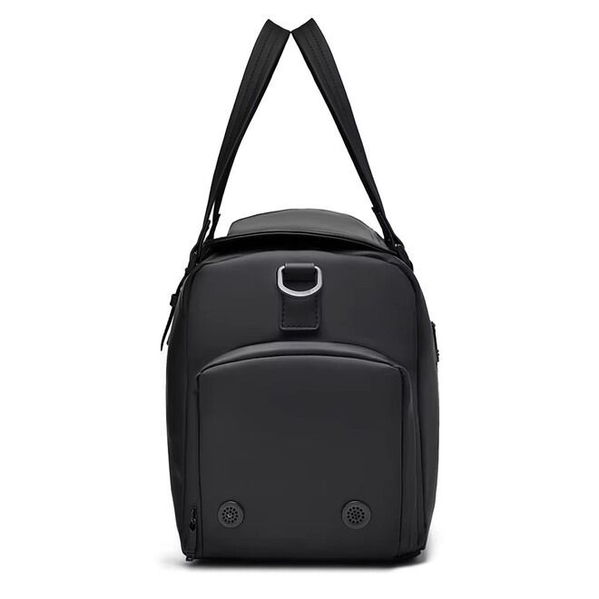 Mens Large Capacity PU Duffel Bag with Shoes Compartment