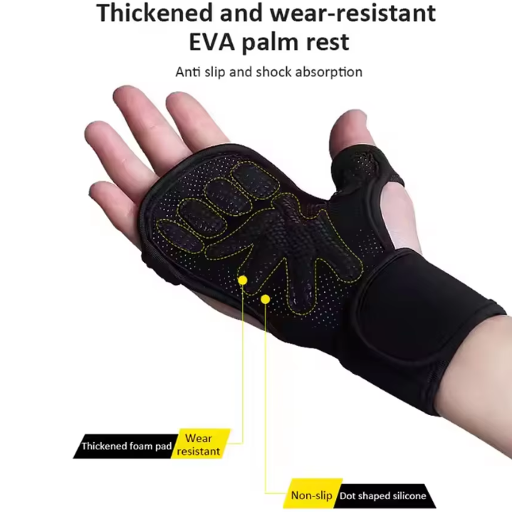 Comfortable Breathable Workout Protector Half Finger Weight Lifting Hand Glove