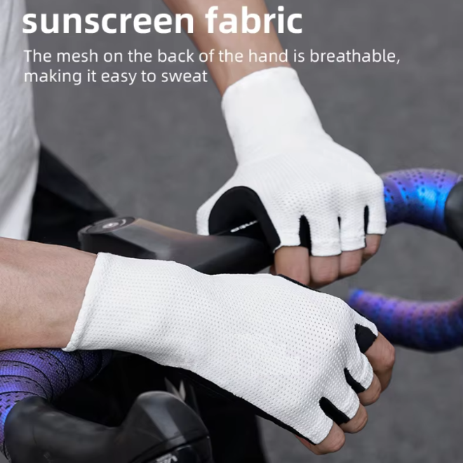 Wholesale 2 Prs of Breathable Anti Slip Half Finger Gloves for Fitness Cycling