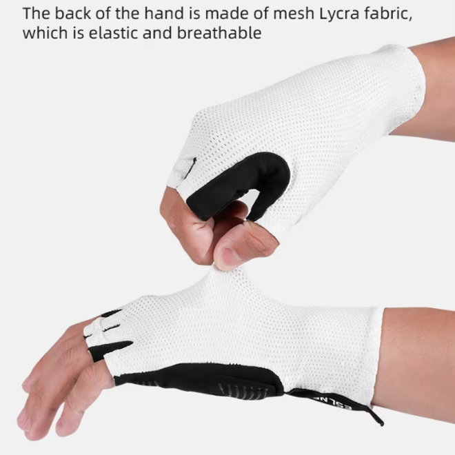 Wholesale 2 Prs of Breathable Anti Slip Half Finger Gloves for Fitness Cycling