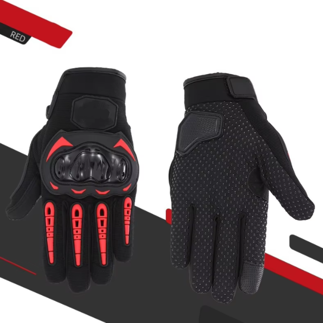 Mens Full Finger Motorcycle Riding Gloves