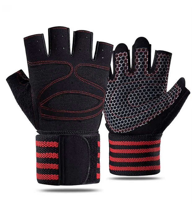 Breathable Sport Fitness Training Weightlifting Half Finger Gloves