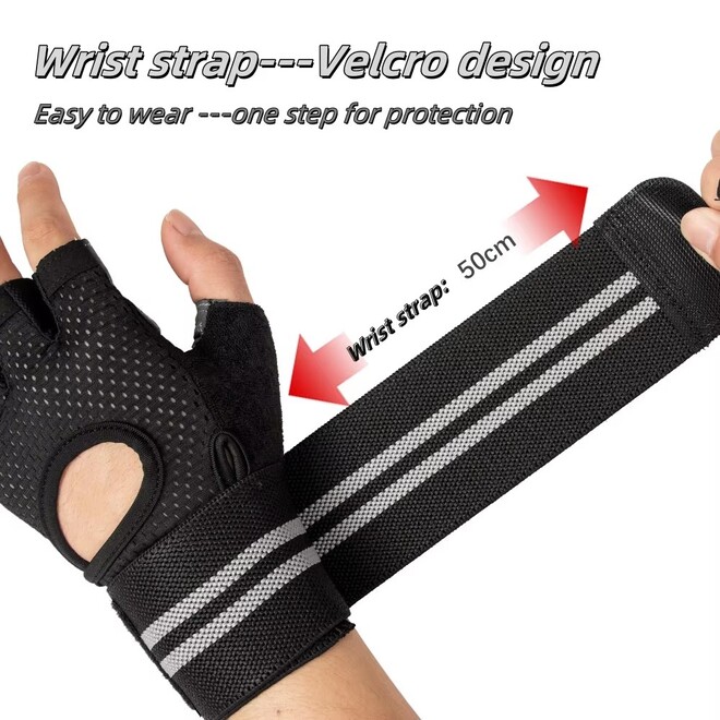 Breathable Wear Resistant Anti Slip Gym Gloves