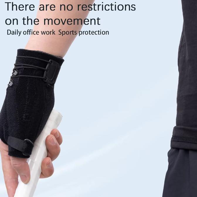 Plastic Splint Inserted Compression Adjustable Wrist Thumb Brace with Lace
