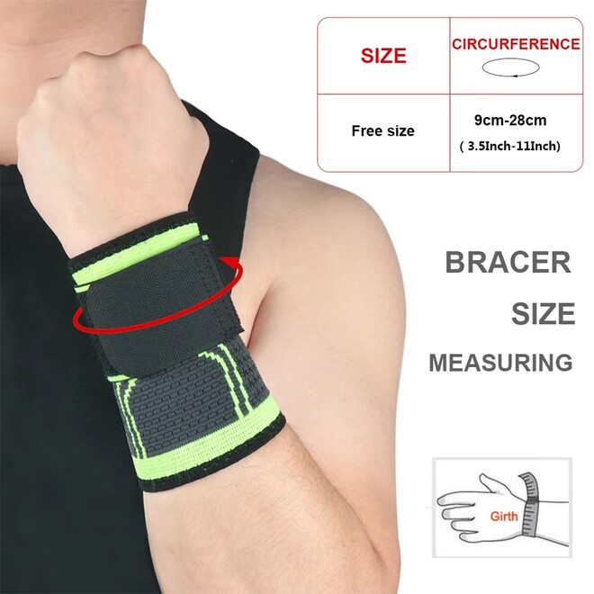 Adjustable Compression Sports Sweat Absorbing Wrist Band for Men