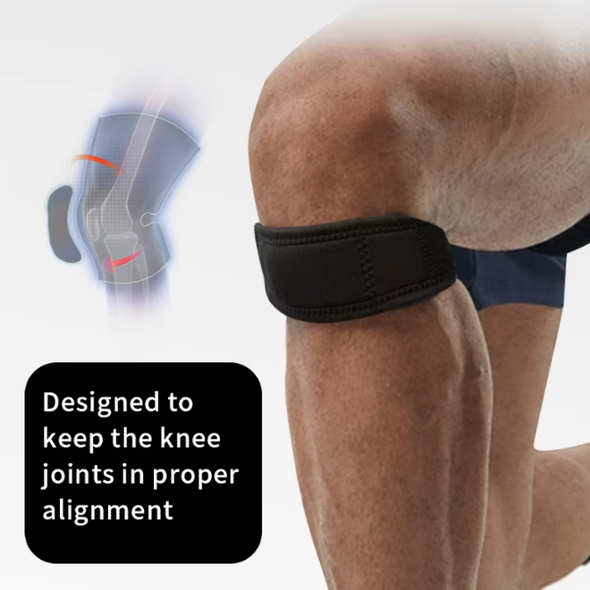 Knee Pain Relief Wide Patella Stabilizer Knee Support Band With Thickened Pad