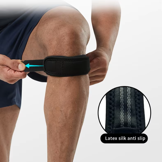 Knee Pain Relief Wide Patella Stabilizer Knee Support Band With Thickened Pad
