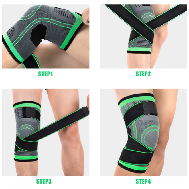 Compression Basketball Running Knee Support With Strap