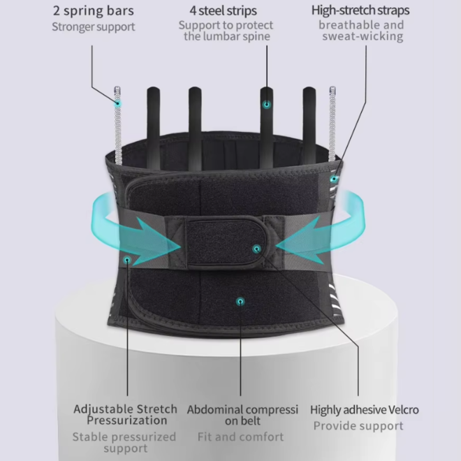 Adjustable Breathable High Elastic Lumbar Brace Belt