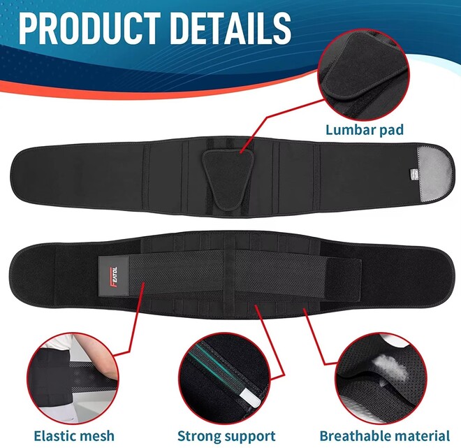 Wholesale 2 Pcs of Adjustable Ergonomic Medical Lower Back Lumbar Waist Pump Spine Support