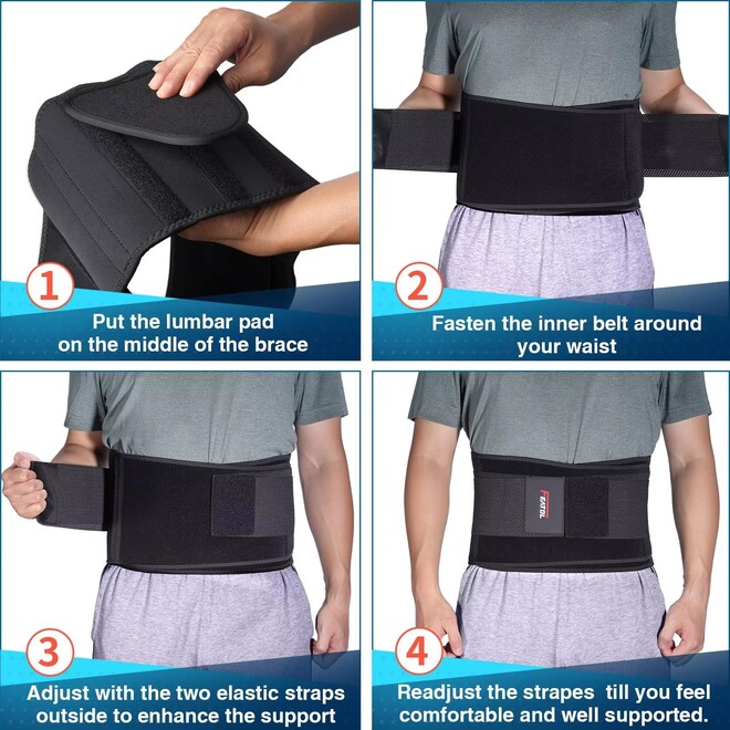 Wholesale 2 Pcs of Adjustable Ergonomic Medical Lower Back Lumbar Waist Pump Spine Support